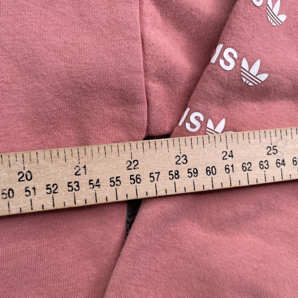 Adidas Sweatshirt Womens Medium Pink Trefoil Repeat Quarter Zip Pullover Sweater - Picture 11 of 13